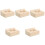 5Pièces Bois Beige Multi-Usage Pour Hamster Petits Animaux 3
