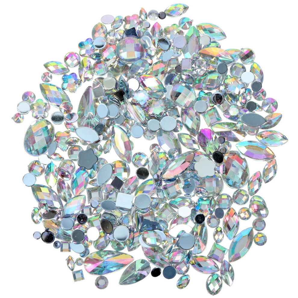 Iplusmile 900Pcs Acrylic Flatback Rhinestones Assorted Colors Diy Nail Art Gems
