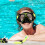 2Sets Practical Snorkeling Device Set Silicone Mask Snorkel for Adults 9