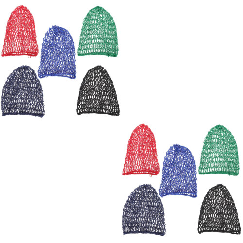 10Pièces Couvre-Cheveux Élastiques Crochetés Usage Colorés 2