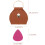 2Sets Portable Guitar Pick Storage Bag Durable PU Material Keychain 8