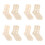 16Pcs Adjustable Wooden Sock Blocking Kit Durable Beige Knit Tool Set 10