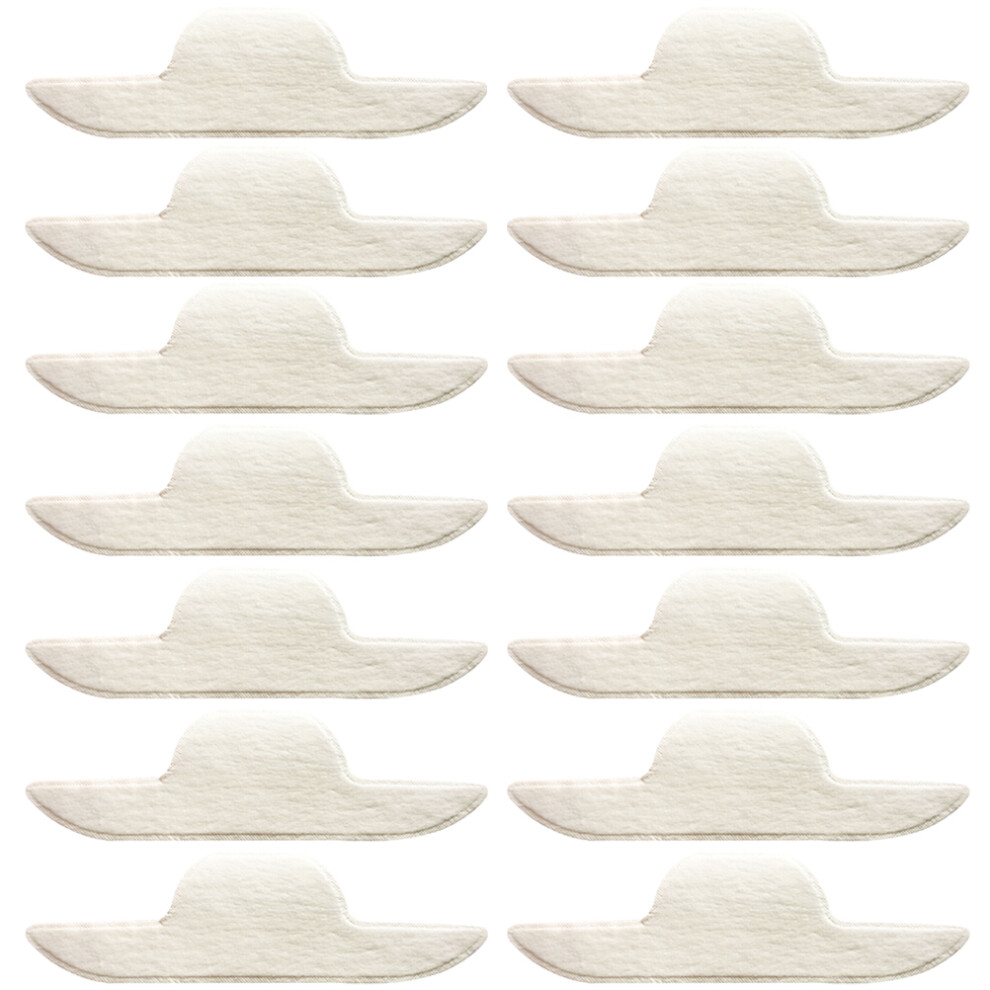 Ohphcall 60Pcs Breathable White Sweat Pads Cotton Anti Sweat Stickers For Hats