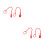 2Sets Red Rubber Cap for Couplers Hydraulic Quick Disconnect Cover Set 5