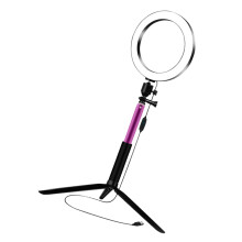 2Pièces Lampe Selfie LED Trépied, Rotative 360 USB