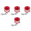 4Pcs Versatile Red Aluminum Dive Reel with Buoyant Marker 9