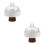 2Pcs Multi Ceramic Footed Snack Tray with Wooden Stand Dessert Display 7
