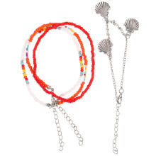 20Pcs Assorted Color Womens Anklets Adjustable for Festivals and Beach