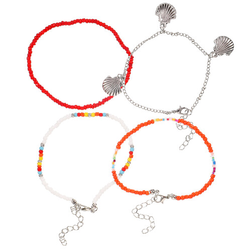 20Pcs Assorted Color Womens Anklets Adjustable for Festivals and Beach 1