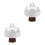 2Pcs Multi Ceramic Footed Snack Tray with Wooden Stand Dessert Display 6