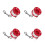 4Pcs Versatile Red Aluminum Dive Reel with Buoyant Marker 8