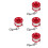 4Pcs Versatile Red Aluminum Dive Reel with Buoyant Marker 10
