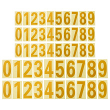 5Sets Waterproof Golden Reflective Mailbox Number Stickers Easy to Use