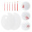 16Pcs Durable Acrylic Palettes Transparent with Assorted Color Brushes 8