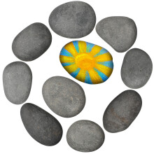 50Pcs Grey Multipurpose Painting Stones Smooth Rocks for