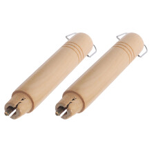 10Pcs Light Yellow Wooden Pan Handles Replacement Set for Kitchen Pots