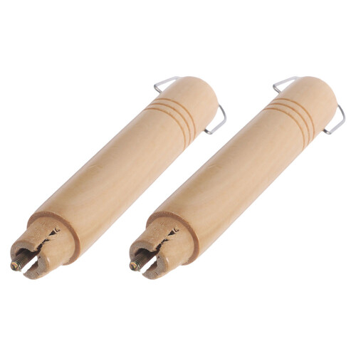 10Pcs Light Yellow Wooden Pan Handles Replacement Set for Kitchen Pots
