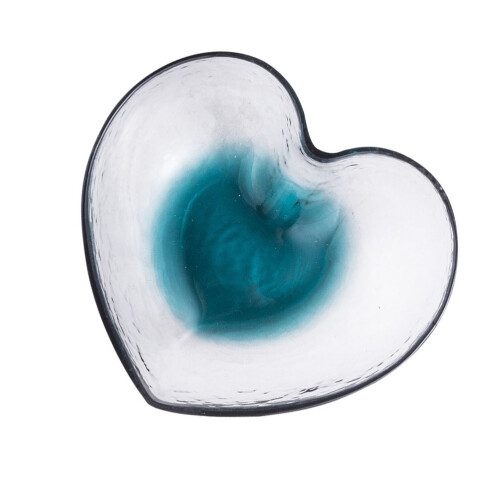4Pcs Decorative Glass Fruit Bowl Heart Shape Versatile Kitchenware