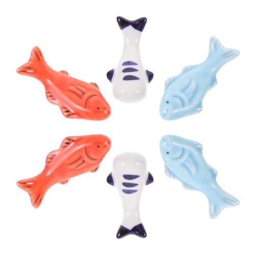 36Pcs Mini Fish Ceramic Chopstick Rests Spoon and Fork Holder 2
