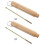 10Pcs Light Yellow Wooden Pan Handles Replacement Set for Kitchen Pots 2