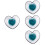 4Pcs Decorative Glass Fruit Bowl Heart Shape Versatile Kitchenware 8