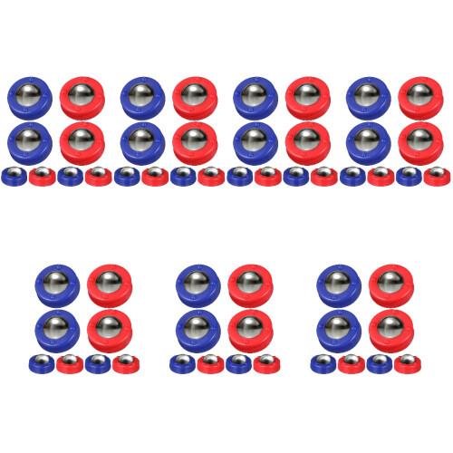 112Pcs Shuffleboard Rollers Assorted Color Plastic Steel Tabletop Toy 2