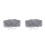 2Pcs Dark Grey Cotton Decorative False Collar Women -Match 7