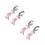 4Pcs Infant Training Tableware Fork Spoon Stainless Steel Pink Handle 3