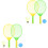 2Sets Kids Badminton Sets Plastic Rackets with Balls Assorted Colors 5