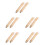 10Pcs Light Yellow Wooden Pan Handles Replacement Set for Kitchen Pots 8