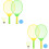 2Sets Kids Badminton Sets Plastic Rackets with Balls Assorted Colors 8