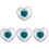 4Pcs Decorative Glass Fruit Bowl Heart Shape Versatile Kitchenware 4