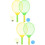 2Sets Kids Badminton Sets Plastic Rackets with Balls Assorted Colors 9