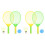2Sets Kids Badminton Sets Plastic Rackets with Balls Assorted Colors 4