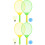 2Sets Kids Badminton Sets Plastic Rackets with Balls Assorted Colors 7
