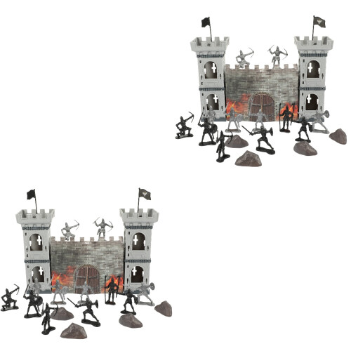 2Sets Grijs Soldaatfiguren Speelgoed Kind Party Decor Creatief Model 2