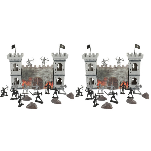 2Sets Grijs Soldaatfiguren Speelgoed Kind Party Decor Creatief Model 1
