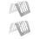 2Pcs Creative Stainless Steel Bread Cooling Rack for Toast in Silver 5