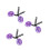 3Pairs Quick-Install Stabilizers for Kids Purple Durable 6