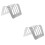 2Pcs Creative Stainless Steel Bread Cooling Rack for Toast in Silver 6