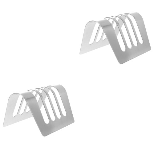 2Pcs Creative Stainless Steel Bread Cooling Rack for Toast in Silver 2