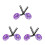 3Pairs Quick-Install Stabilizers for Kids Purple Durable 4