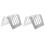2Pcs Creative Stainless Steel Bread Cooling Rack for Toast in Silver 2