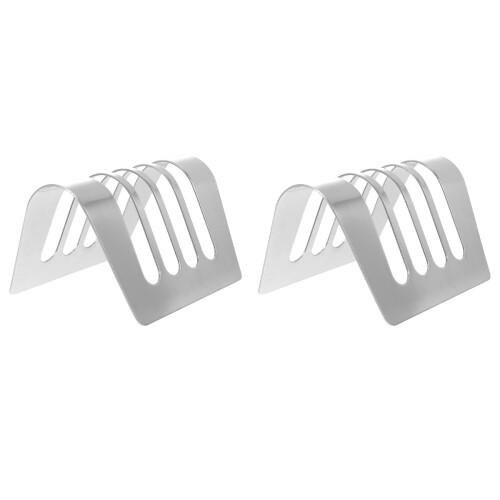 2Pcs Creative Stainless Steel Bread Cooling Rack for Toast in Silver 1