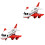 2Sets Kids White Pull Back Airplane Toy Durable Plastic Alloy Play 4