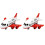 2Sets Kids White Pull Back Airplane Toy Durable Plastic Alloy Play 3