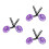 3Pairs Quick-Install Stabilizers for Kids Purple Durable 7