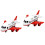 2Sets Kids White Pull Back Airplane Toy Durable Plastic Alloy Play 5