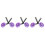 3Pairs Quick-Install Stabilizers for Kids Purple Durable 5
