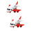 2Sets Kids White Pull Back Airplane Toy Durable Plastic Alloy Play 8